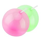 Duradero y seguro: El material de goma blanda es grueso para mantener el gas por más tiempo y se puede inyectar con agua. Esta pelota de playa inflable es muy flexible, duradera y transparente.