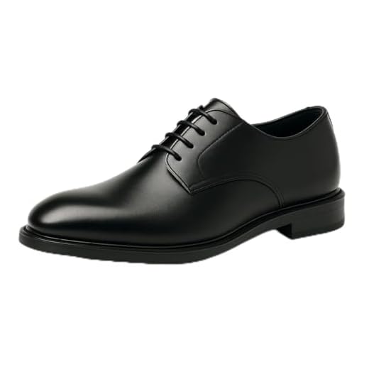 Sapato social masculino de smoking, clássico, formal, Oxford, couro sintético, envernizado, cadarço para negócios, casamento, terno preto, Couro sintético preto, 41