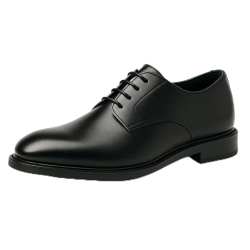 Image of Mens Tuxedo Dress Shoes Classic Formal Oxfords Faux Patent Leather Shoe Lace-up Dress Shoes for Business Wedding Suit Black