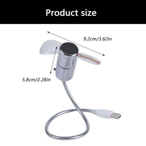 Alksubbm Podwójny monitor temperatury ABS wentylator USB z cichą pracą i długą żywotnością ABS wentylator chłodzący komputerowy