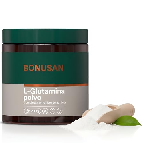 Bonusan L Glutamina 200gr Polvo   Suplemento Aminoácido Natural   Sin Conservantes, Sin Colorantes y Sin Aromatizantes   Para Ayudar a los Procesos Metabólicos de Nuestro Organismo