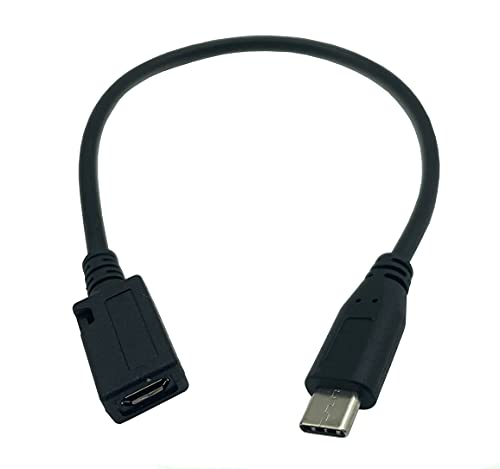 Qaoquda USB Type C to Micro USB Cable, USB-C Male to Micro USB Female Adapter Converter for MacBook Pro, Laptop, Android Devices(Only for Charging) (Type C M/Micro F)