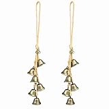 Christmas Bells for Decoration,Vintage Bells with Hanging Rope,Decorative Bell for Garland,Wreaths,Door, Home Decor,Christmas Tree (Key)