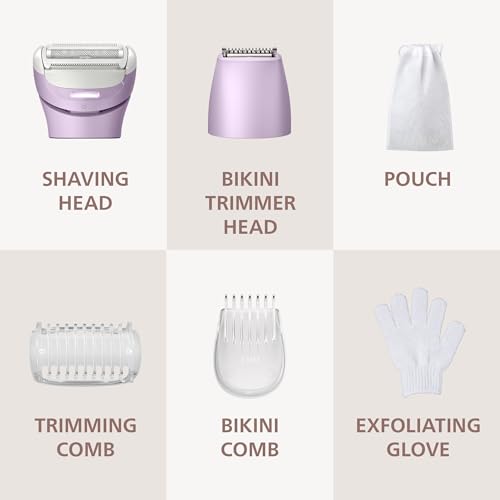 Philips Lady Shaver Series 8000 - Cordless, Wet & Dry Electric Shaver, 3-Blade Shaving System, Flexible Shaving Head, LED Light, for Legs, Body & Bikini, 100 Mins. Runtime, Model BRL149/00 - image 9