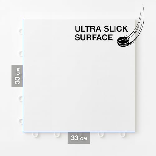 Hockey Revolution Hockey Tiles 8 Dryland Bodenfliesen (0,9 m2) – Glatte ineinandergreifende Trainingsfläche zum Aufkleben, Schießen, Vorbeigehen – geeignet für den Innen- und Außenbereich