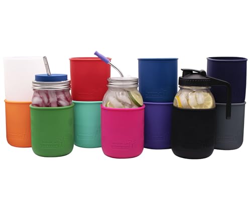Quart 32oz Silicone Sleeves/Jackets for Protecting Ball, Kerr, Canning Jars by Mason Jar Lifestyle (Black, 2 Pack) by Mason Jar Lifestyle - Image 3