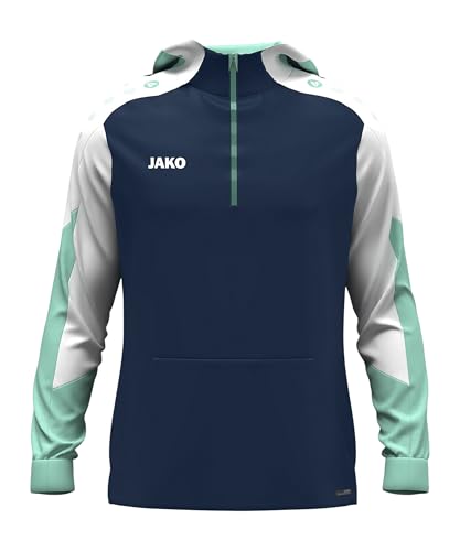 Sweat zippé JAKO Dynamic enfant bleu marine blanc menthe 128