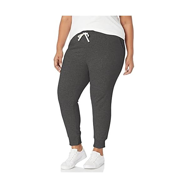 Amazon-Essentials-Womens-Relaxed-Fit-Fleece-Jogger-Sweatpant-Available-in-Plus-Size Amazon Essentials Women's Fleece Jogger Sweatpant (Available in Plus Size), Charcoal Heather, X-Large