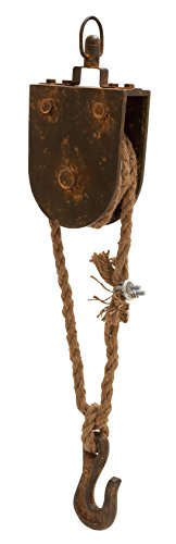 Deco 79 55408 Metal & Rope Block Tackle