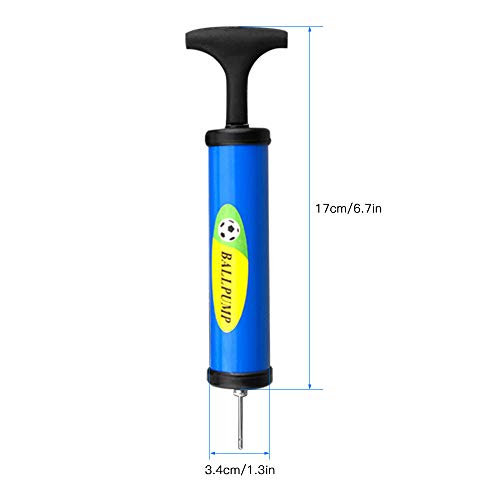 KKmoon Bomba de ar de futebol de futebol de plástico 6 pol. Bola inflável Bomba de ar manual Mini bo