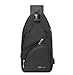 Produktbild BSTcentelha, Schulter-Umhängetasche für Frauen und Männer, leichte Tasche zum Wandern und Reisen, Tagesrucksack mit USB Lade-Schnittstelle (Schwarz)