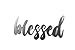 Steel Metal Script Word Art - Various Sizes and Finishes (blessed Small 14.5x7.5