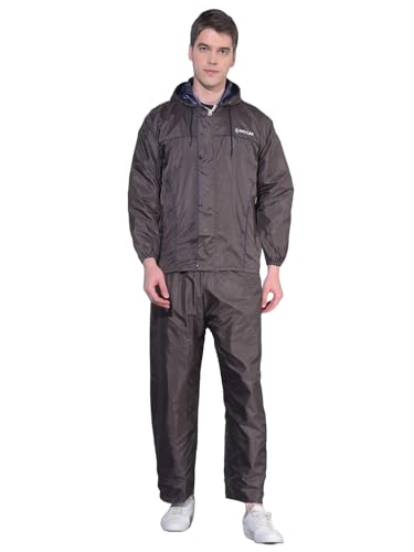 Image of Dollar Rainguard Men's PVC Full Sleeve Solid Reversible Sporty Raincoat Set With Adjustable Hood and Pocket