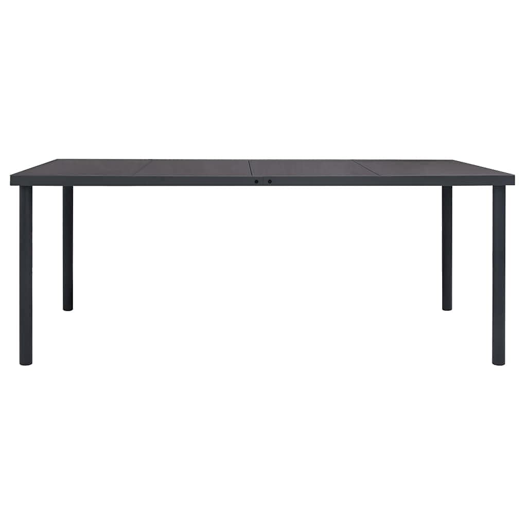Blitzlie fert) Table de jardin en acier Anthracite 190 x 90 x 74 cm
