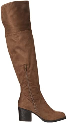 Journee Collection Women's Knee Boots, Taupe, 10 | Image 5