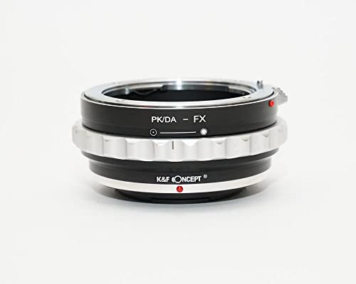 K&F CONCEPT ペンタックスK DAレンズ PK/DA - フジX FX マウントアダプター 絞り調整可能! レンズクロス付 da-fx (KFFX)