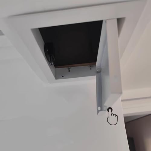 Panel de acceso con mecanismo de clic y cierre de seguridad para techos de lofts