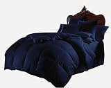 Laxo Crafts Emperor King Comforter Set Cotton 1000 Series Navy Blue 400 GSM Duvet Comforter Set (Com