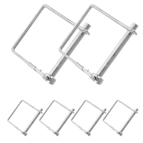 Pasador de enganche de remolque cuadrado de 6x55 mm en acero al carbono resistente de 6 piezas