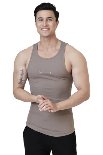 Image of FUAARK Ribbed Slim Fit Gym & Workout Tank for Men's -