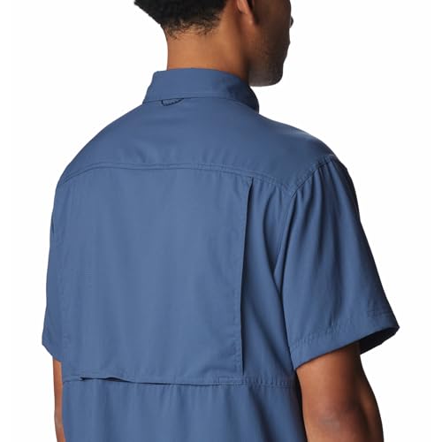 Image of Columbia Men Polyester Loose Omni-Shade Ridge Utility Lite Hiking and Trekking Short Sleeve Shirt