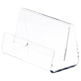 Plymor Clear Acrylic Deluxe Business Card/Post Card Holder, 3.5