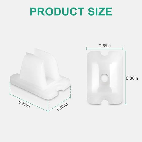 Lamomo 100PCS Led Neon Rope Lights Mounting Clips, 6mm x 12 mm Led Strip Lights Install Fittings Clips, Fixing Clips Accessories Silicone LED Neon Strip Lighting, Make The Neon Signs