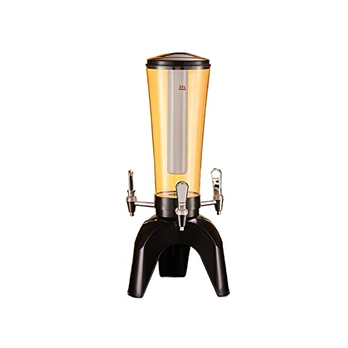 Dispenser per Birra Dispenser di birra da 3 litri con rubinetto Torre di birra illuminata commerciale con ghiaccioli rimovibili for casa, ristorante, hotel Distributore da Bevande ( Color : Noir )