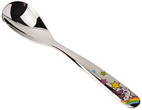 Foto von WMF Einhorn Kinderbesteck Set 4-teilig, Kinderbesteck Edelstahl, Besteck Kinder 3-9 Jahre, Cromargan poliert, spülmaschinengeeignet