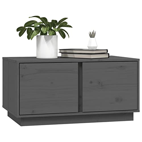 Table de salon en bois massif de pin gris au design durable - 5
