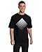 Mens Graphic T-Shirts Triangle Geometric Gradient Art Short Sleeve Summer Top Crewneck Casual Tees for Men Black
