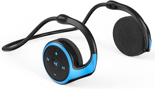 SUJAHHUJIQ Auriculares Bluetooth 5.0 envolventes, ligeros, pequeños, plegables, inalámbricos, resistentes al sudor, con micrófono y ranura para tarjeta