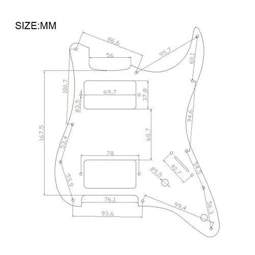 Pickguard guitare électrique câble pré chargé double bobinage - 2