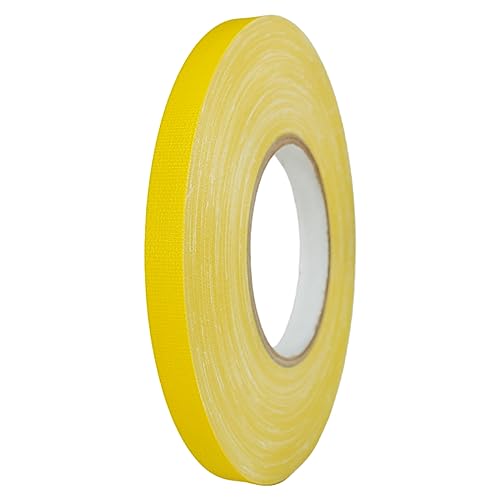 GGR Supplies T.R.U. CGT-80 Yellow Gaffers Stage Tape with Rubber Adhesive, 1/2 in. Wide x 60 Yards...