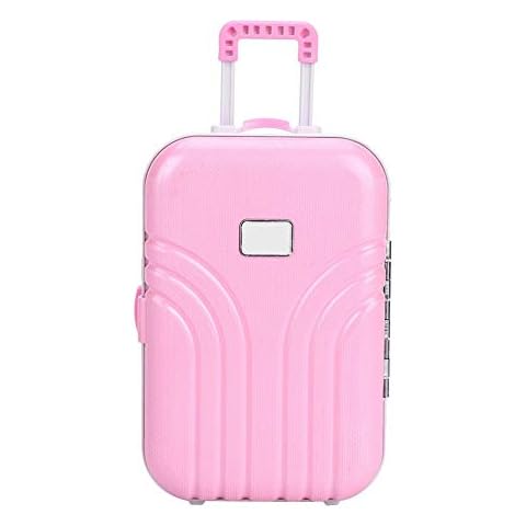 Cosiki Children's Luggage, Kids Suitcases Toy Cute Plastic Rolling Suitcase Mini Luggage Box Baby Toy Suitcase (Pink) Cover