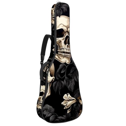 Sac de transport pour guitare acoustique contre la pluie housse crâne Halloween