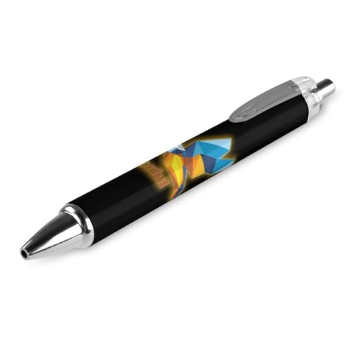 Novaj Penna a sfera a scatto con colibrì geometrico, punta fine da 0,5 mm, scrittura fluida, per casa e ufficio
