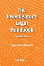 Paperback The Investigator's Legal Handbook, Second Edition Book