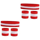 INOOMP 2 Ensembles De Tennis Anti-Dérapant Exercice Bandeaux Hommes Bracelet Kit De Travail Bandeau D'Entraînement Athlétique Tête Dehors Travaillant Et Yoga Bande pour Fitness