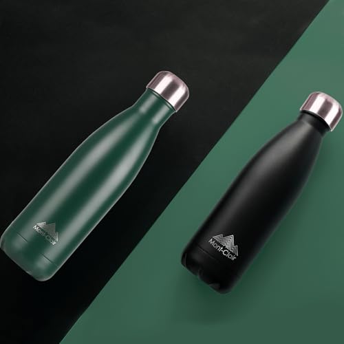 Mont-Clair Stainless Steel Water Bottle, Vacuum Insulated - BPA Free, 12h Hot & 24h Cold Drinks, Metal Water Bottle 750ml Leakproof, Ideal for Adult, Kids, Running - Dark Green
