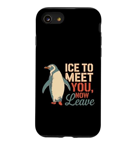 Ice To Meet You Now Leave Penguin Funny Inrovert �X�}�z�P�[�X iPhone SE (2020) / 7 / 8 �p