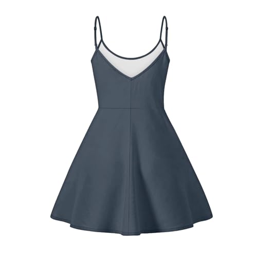 Image of Cozeyat Women Girls Summer Sleeveless Dress Casual Swing Beach Cover Up Knee Length Dresses,Large Size XS-4XL