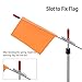 banapoy Ice Fishing Tip Up with Flag, Ice Fishing Tip Up Foldable with Orange Pole Flag, Freeze Proof, Built in Measuring Ruler, for Bass and Catfish Accessory