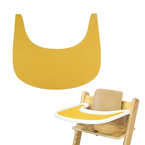 Set de table en silicone durable, propre et hygiénique, pour chaise haute Tripp Trapp, adapté pour plateau de chaise haute Stokke Tripp Trapp (jaune)