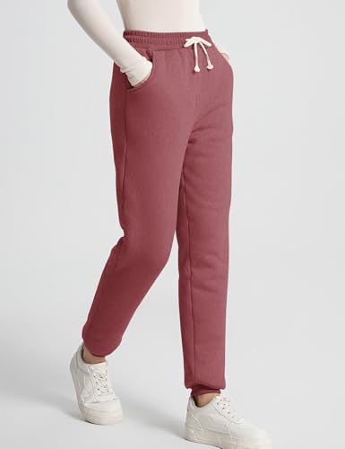 Flygo Women's Winter Warm Fleece Joggers Pants Sherpa Lined Athletic Active Sweatpants