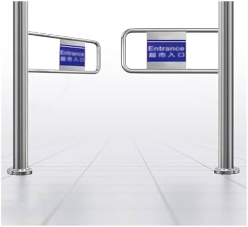 Spring-Loaded Double Door Safety Swing Gate - Secure Access for Libraries, Stores, Malls - 90cm Push-in Design for Enhanced Safety & Convenience