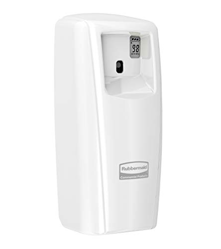 Rubbermaid Commercial FG401218 Microburst 9000 Aerosol Odor Control LCD Dispenser, White, 3.56