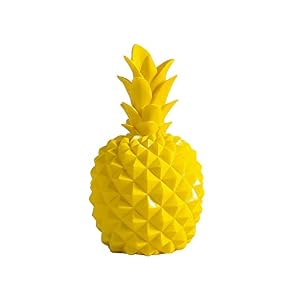 Decoración de piña, adorno de piña de resina para mesas nórdico moderno decorativo figura de piña artificial blanco, rosa, amarillo, naranja, piña, decoración para fiestas de alturas, dormitorios, 7,5
