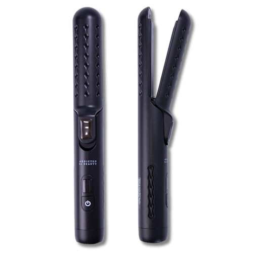 HOT & Cool PRO Styler | Ultra-Light 2-in-1 Flat Iron & Curling Iron with Cool Air System | Ceramic Plates, Rotating Cable, Auto Shut Off, 4 Heat Settings (320°F - 450°F) (Black)