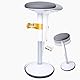 ERGOOCEAN® Bürohocker ergonomisch – Hocker & Stehhocker [2 in 1] höhenverstellbar 56-81CM Schwingeffekt [rutschfest] - weiß - Sitzhocker & Stehhilfe ergonomisch für HomeOffice & Büro (Weiß)